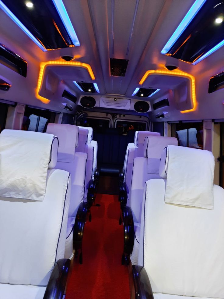 Luxury push-back interior seats