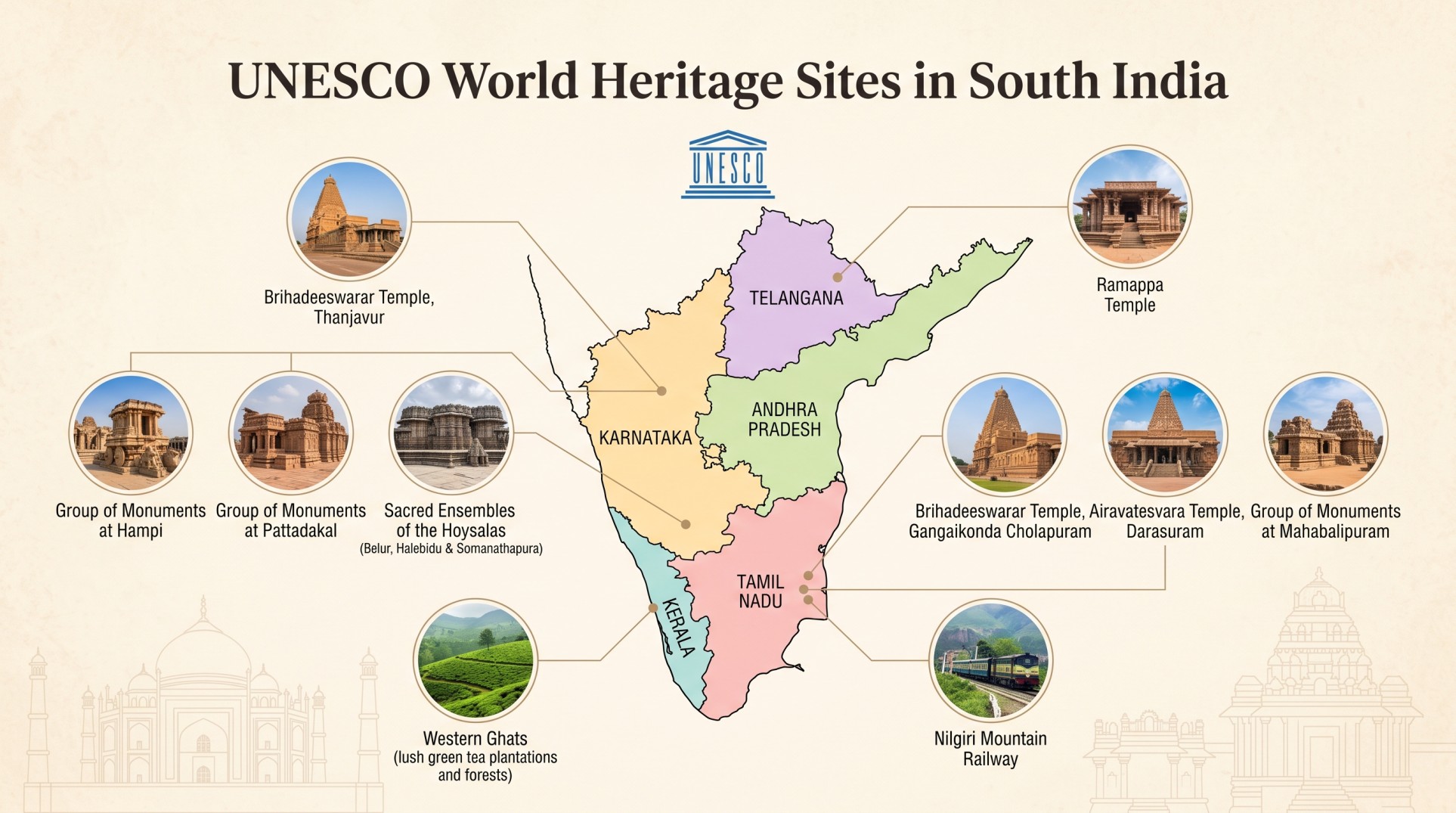 UNESCO World Heritage Sites South India
