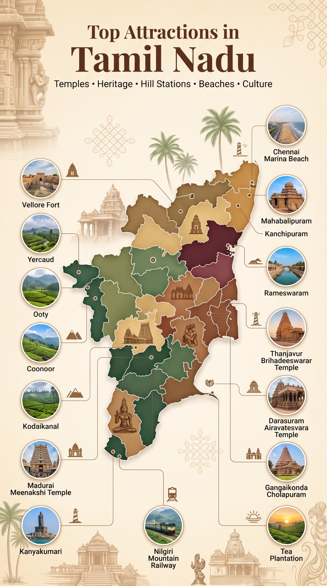 Top Places to Visit in Tamil Nadu