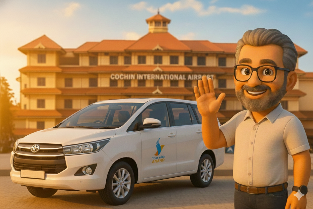 24x7 Kochi Airport Taxi Service – Cochin Airport Pickup and Drop Kerala by Tour With Anand