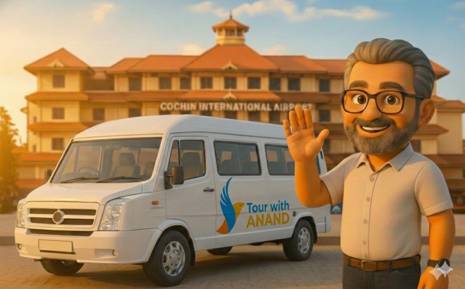 Hire a tempo traveller in Kochi for Kerala tours and airport transfers